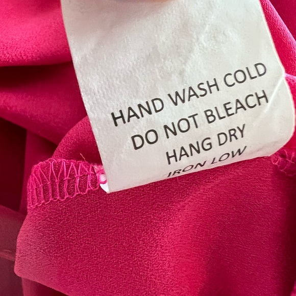 Sienna Sky Fuchsia Cold Shoulder Halter Ruffle Drop Waist Long Sleeve Blouse - Picture 11 of 12